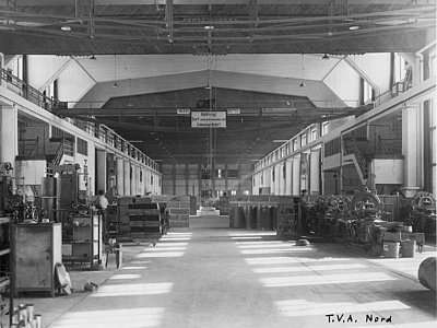 Produktionshalle der TVA Nord, um 1940 (StAE 4225, Foto: Baasch)